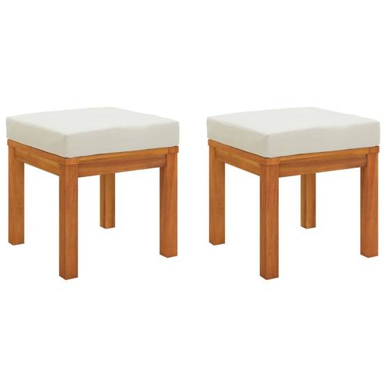 Ensemble à manger de jardin 3 pcs | Mobilier d'extérieur et coussins Acacia solide Maison Chic - Image 6