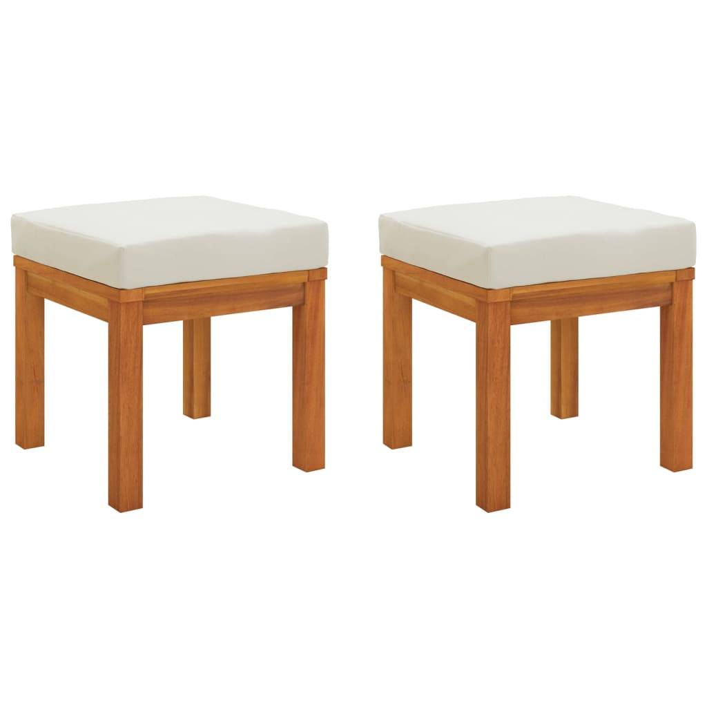 Ensemble à manger de jardin 3 pcs | Mobilier d'extérieur et coussins Acacia solide Maison Chic - Image 6