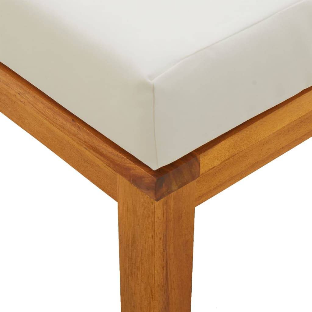 Ensemble à manger de jardin 3 pcs | Mobilier d'extérieur et coussins Acacia solide Maison Chic - Image 8