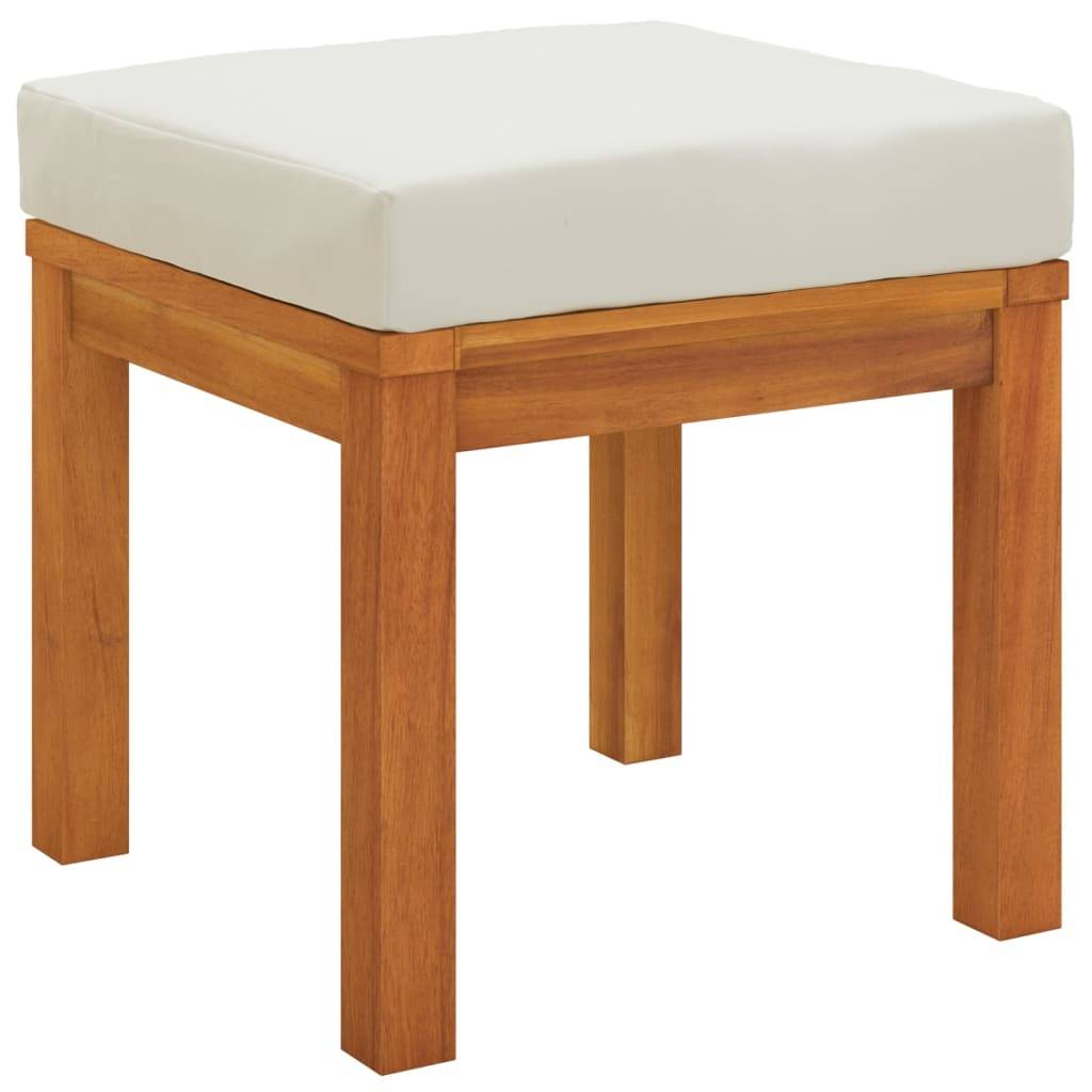 Ensemble à manger de jardin 3 pcs | Mobilier d'extérieur et coussins Acacia solide Maison Chic - Image 7