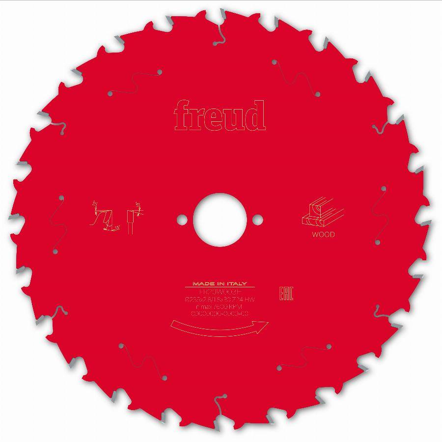 Lame pour scie circulaire portative FREUD - Ø235 2,8/1,8 AL30 Z24 BA 15° - F03FS09733 -FR20W003H - Imagen 1