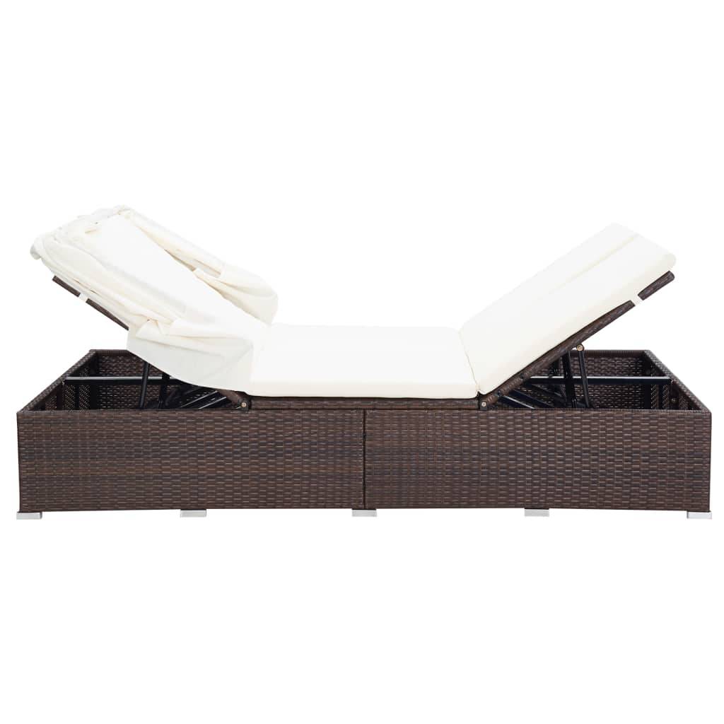Vidaxl - Transat à 2 places avec coussin Résine tressée Marron vidaXL 310234 - Image 6