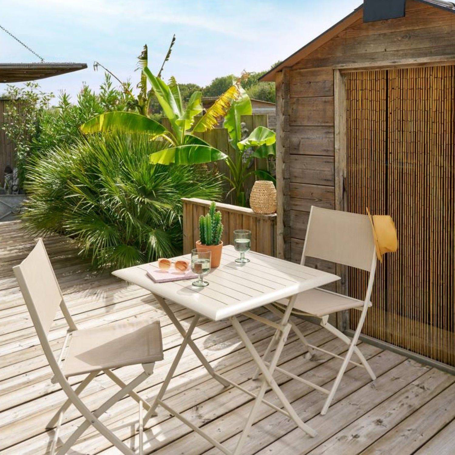 Sans Marque - Lot de 4 chaises de jardin pliables MODULA - Toilinux - Imagen 7