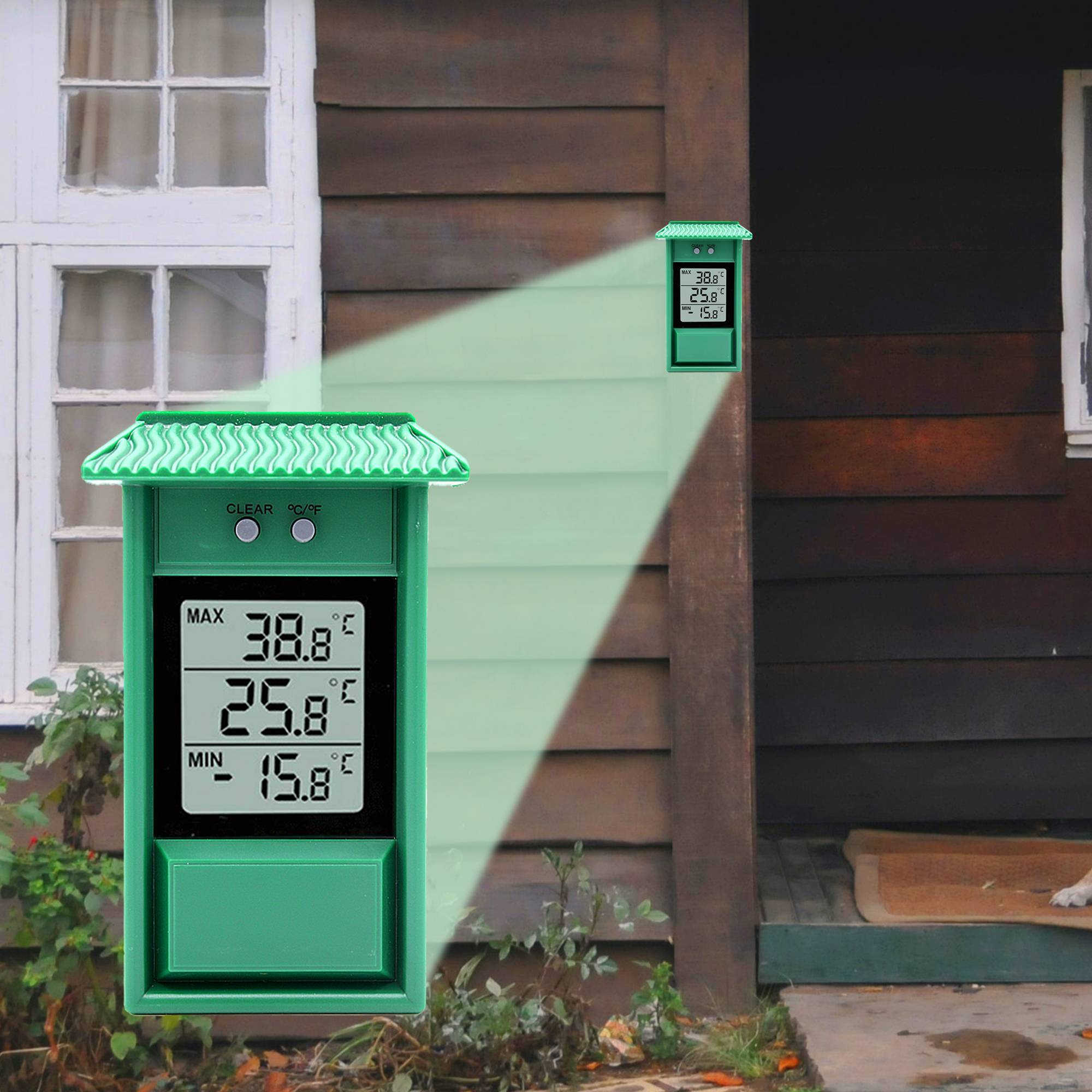 Fishtec - Thermomètre Digital Extérieur Cabane de Jardin Écran LCD - Min/Max - Fixation murale - Image 9