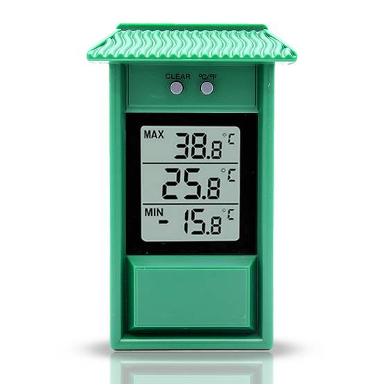 Fishtec - Thermomètre Digital Extérieur Cabane de Jardin Écran LCD - Min/Max - Fixation murale - Image 1