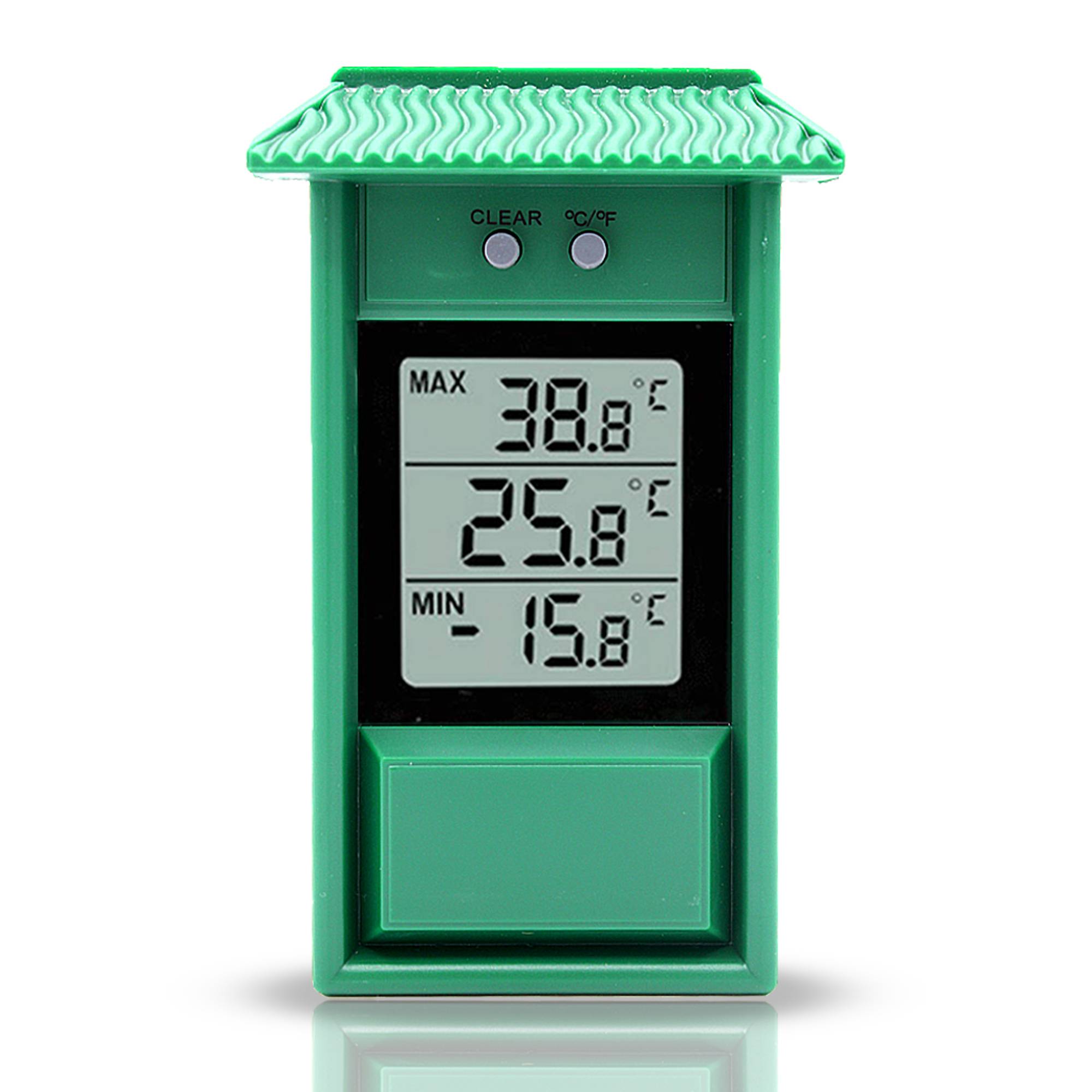 Fishtec - Thermomètre Digital Extérieur Cabane de Jardin Écran LCD - Min/Max - Fixation murale - Image 1