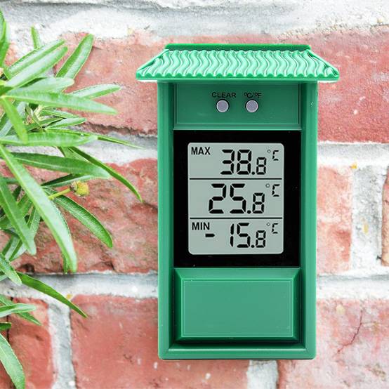 Fishtec - Thermomètre Digital Extérieur Cabane de Jardin Écran LCD - Min/Max - Fixation murale - Image 2