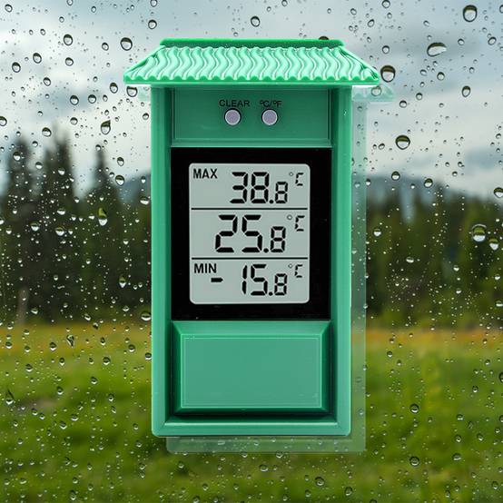 Fishtec - Thermomètre Digital Extérieur Cabane de Jardin Écran LCD - Min/Max - Fixation murale - Image 5
