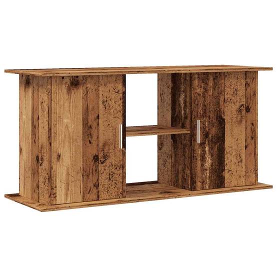 Meuble Aquarium en Bois Style Vintage avec Étagères 121x41x58 cm Vieux Bois - ComfortXL Outdoor Living - Image 2