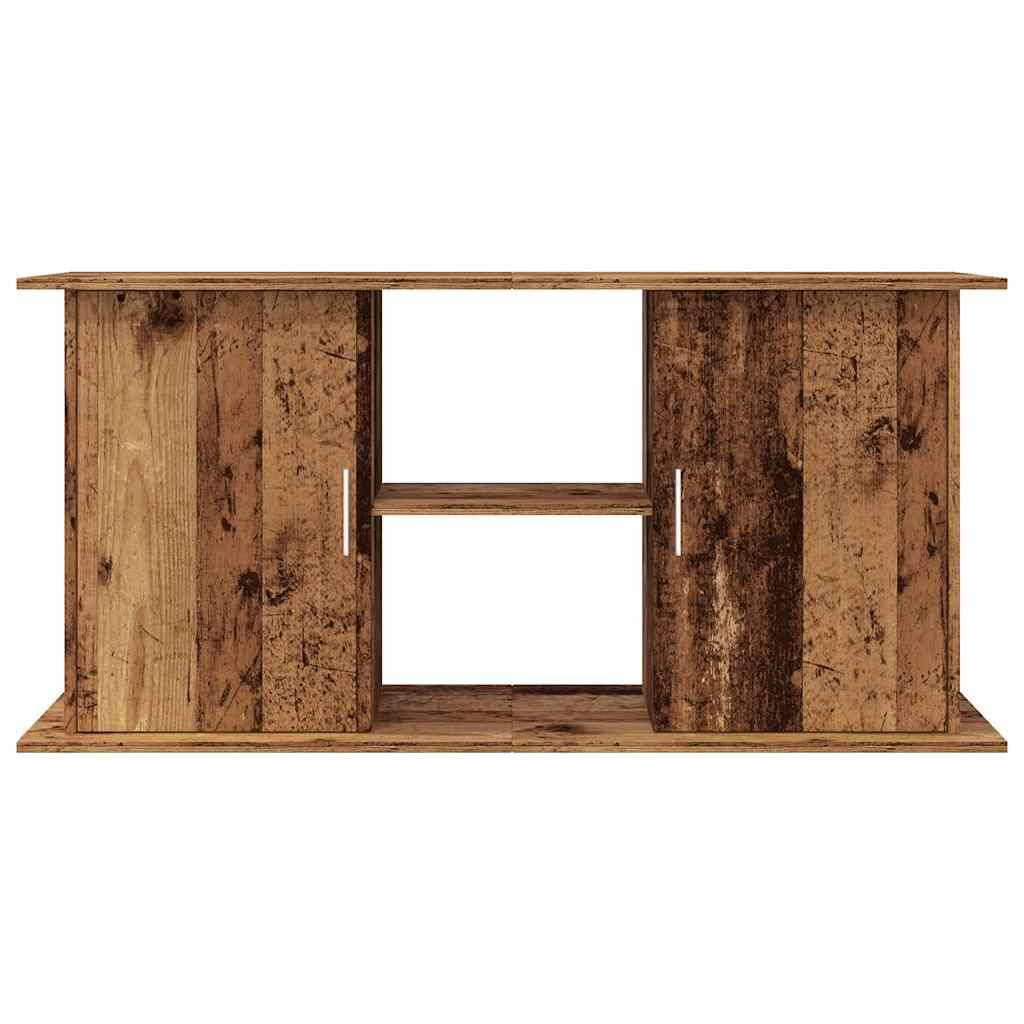 Meuble Aquarium en Bois Style Vintage avec Étagères 121x41x58 cm Vieux Bois - ComfortXL Outdoor Living - Image 4