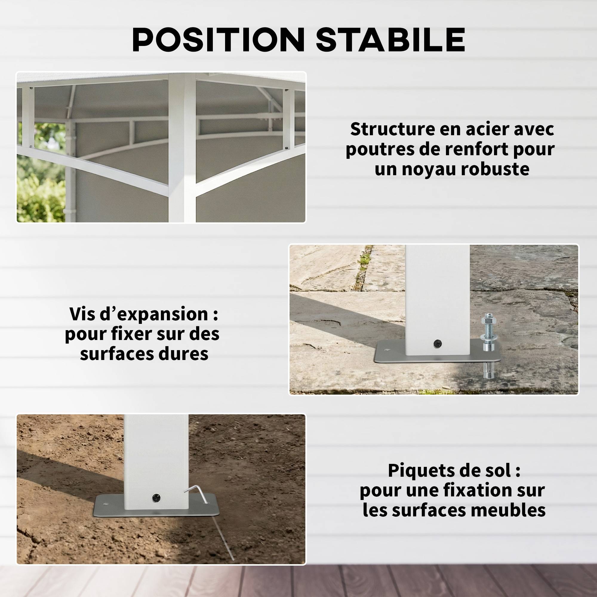 ComfortXL - Tonnelle de jardin Métal 3x3m Crème pour détente Toit double aéré Rideaux avec poches - ComfortXL Outdoor Living - Image 8