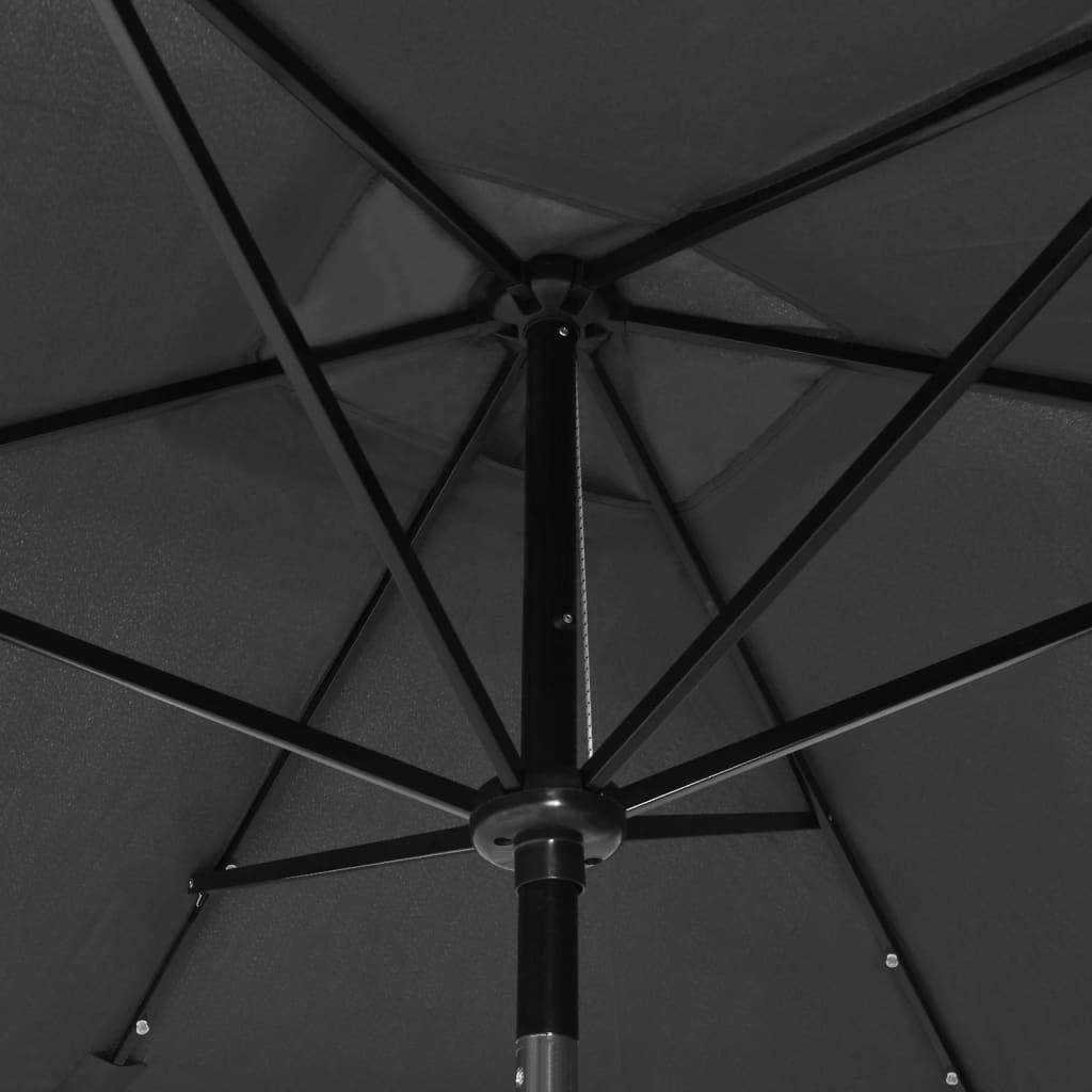 Helloshop26 - Parasol avec led et mât en acier 2 x 3 m anthracite - Imagen 8
