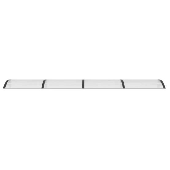 Très Grande Marquise de Porte 4m Polycarbonate Transparent Abri pour Façade Noir 400x75 cm – ComfortXL Outdoor Living - Image 4