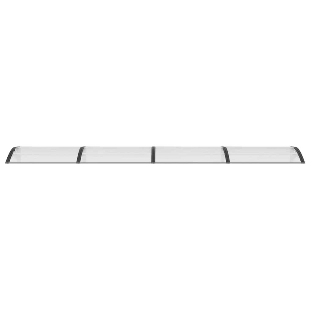 Très Grande Marquise de Porte 4m Polycarbonate Transparent Abri pour Façade Noir 400x75 cm – ComfortXL Outdoor Living - Image 4