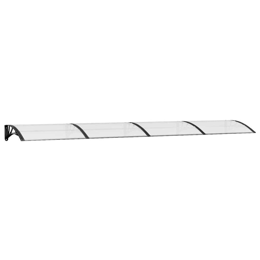 Très Grande Marquise de Porte 4m Polycarbonate Transparent Abri pour Façade Noir 400x75 cm – ComfortXL Outdoor Living - Image 2