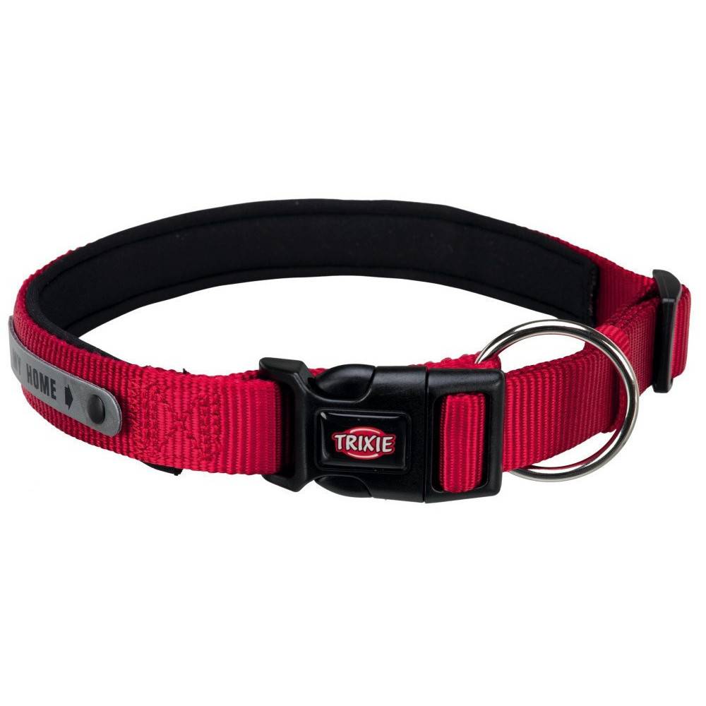 Trixie - Trixie - Collier 45-50 cm rouge  néoprène et bande adresse pour chien - Imagen 1