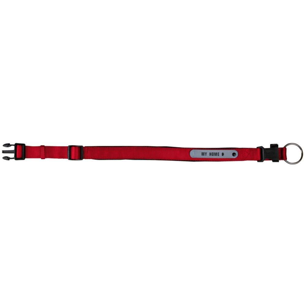 Trixie - Trixie - Collier 45-50 cm rouge  néoprène et bande adresse pour chien - Imagen 2