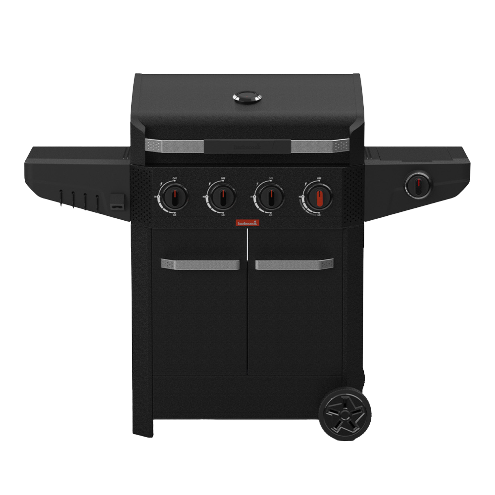 Barbecook - Barbecue à gaz Luca 412 + réchaud latéral - Noir - Image 1