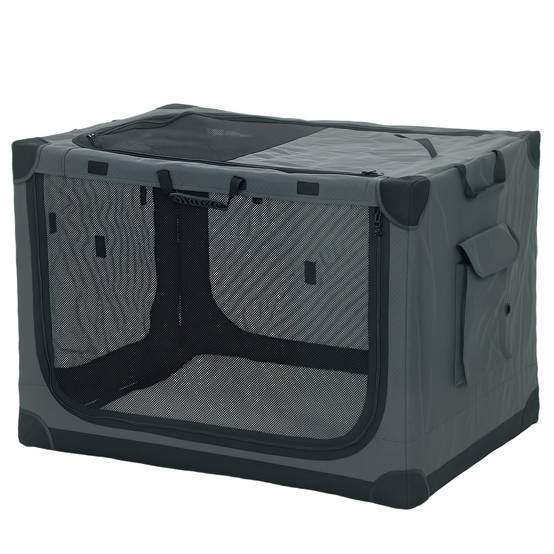 Cage de transport pliable pour chien, avec coussin amovible et lavable, revêtement en tissu Oxford, pour chiens jusqu'à 30 kg, vert armée - Image 2