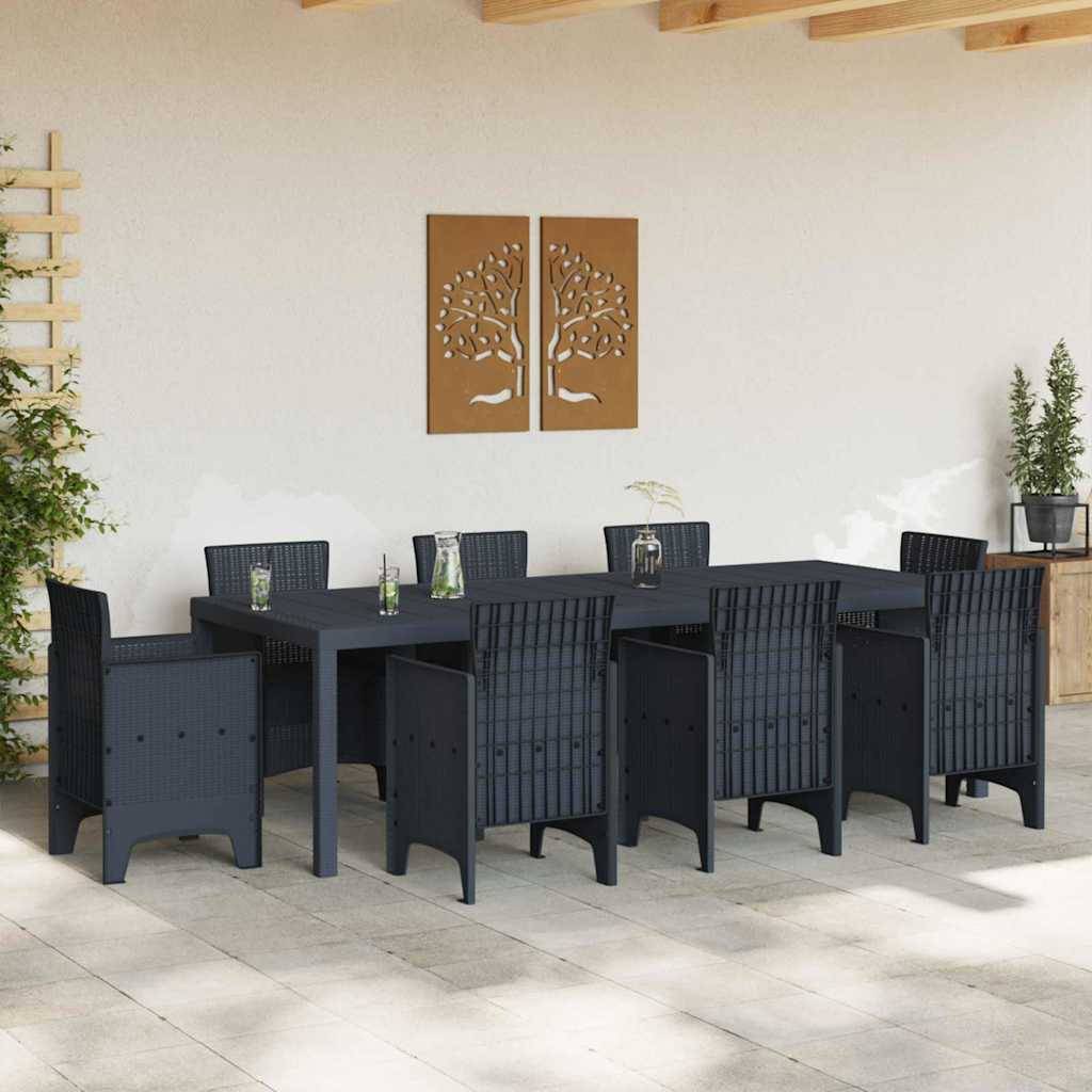 Maison Chic - Table De Jardin - Table Extérieure Anthracite 250 x 100 x 73 cm polyrotin - Image 3