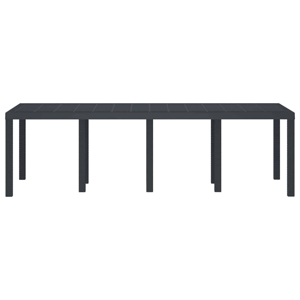 Maison Chic - Table De Jardin - Table Extérieure Anthracite 250 x 100 x 73 cm polyrotin - Image 4
