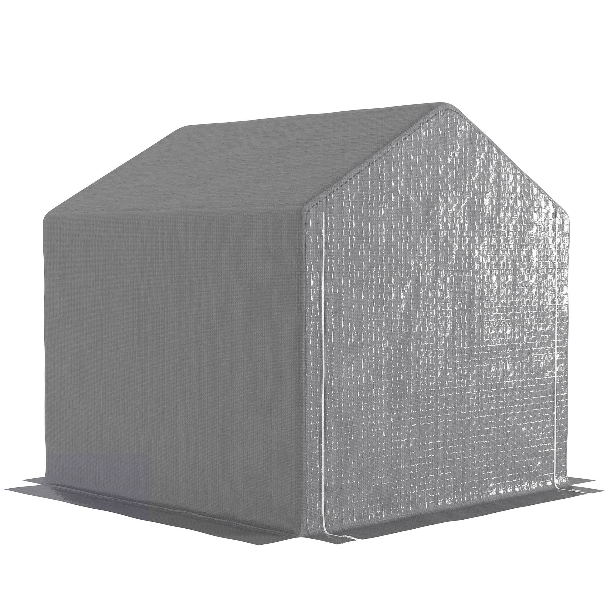 Abri Vélo Extérieur 2 x 2 x 2 m Cadre en Acier Galvanisé Imperméable et Résistant aux UV - Image 2