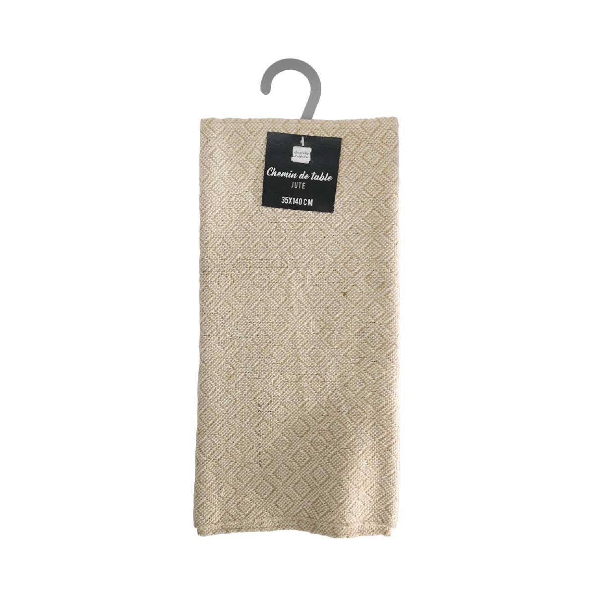 Paris Prix - Chemin de Table en Jute "Danity" 35x140cm Beige - Image 4