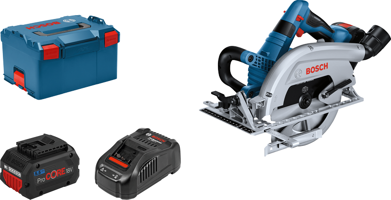 Bosch - Scie circulaire 18V 2x5Ah GKS 18V-70 L L-BOXX | 06016B9002 - Bosch