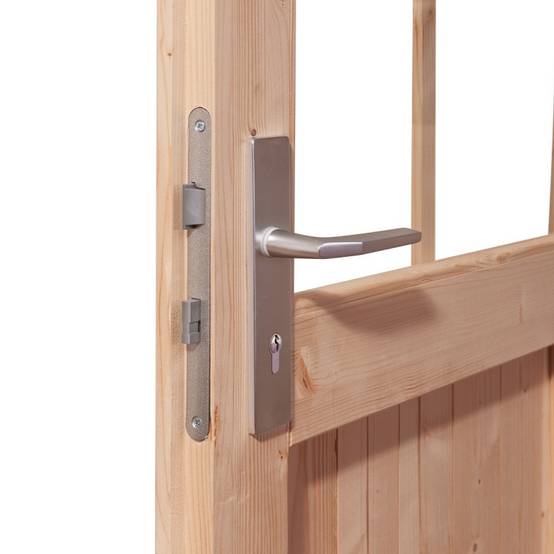 Abri de jardin bois épicéa 18,08m² toit plat 40mm Radeburg 4 Karibu marron avec embase autoclave - Image 7