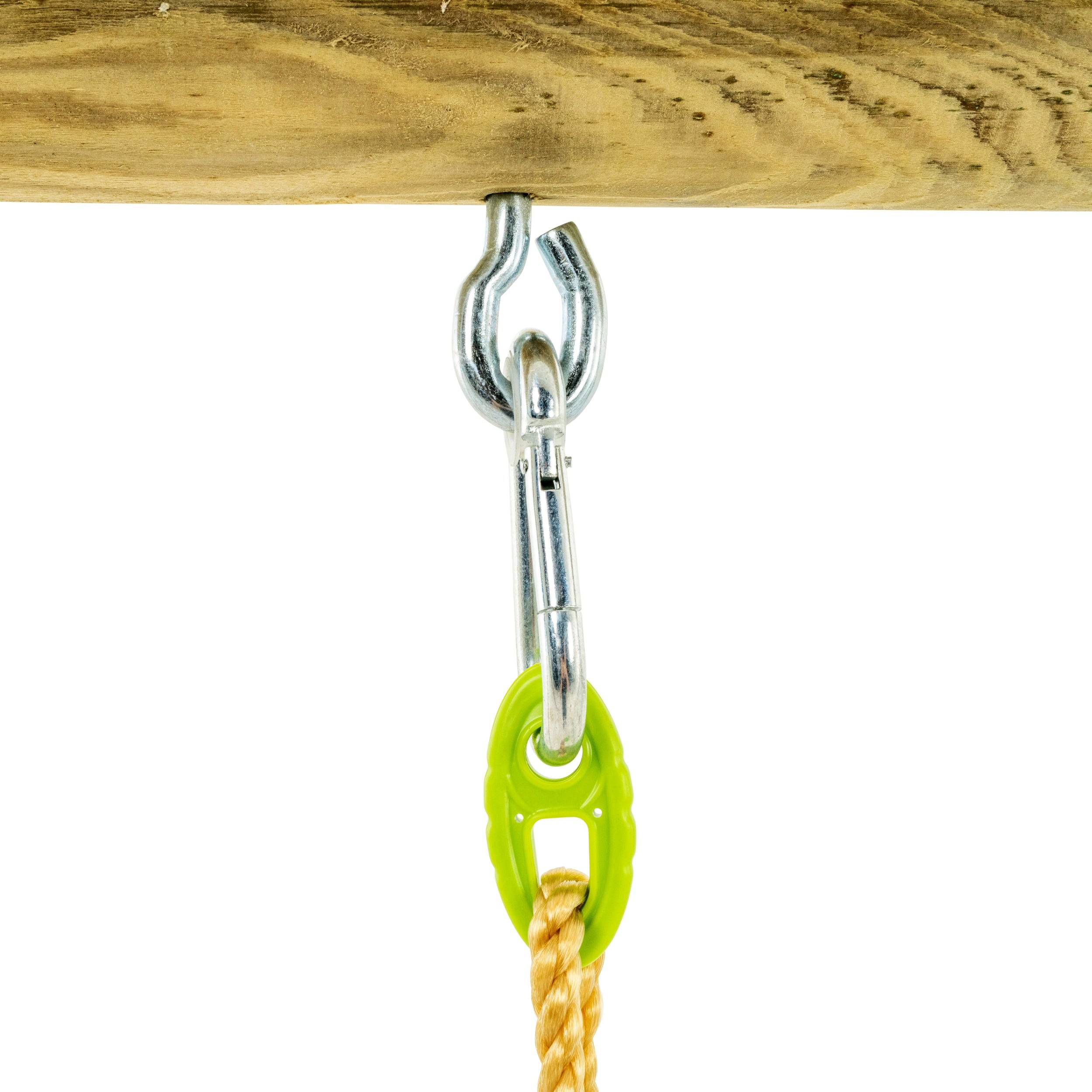 Balançoire trapèze métal pour portique H190-250cm vert Balançoire trapèze métal pour portique H190-250cm vert