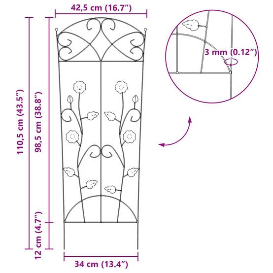 Bordure de jardin Acier Vert Lot de 3 Panneaux Clôture Basse Durable 112x40cm - ComfortXL Outdoor Living - Image 9