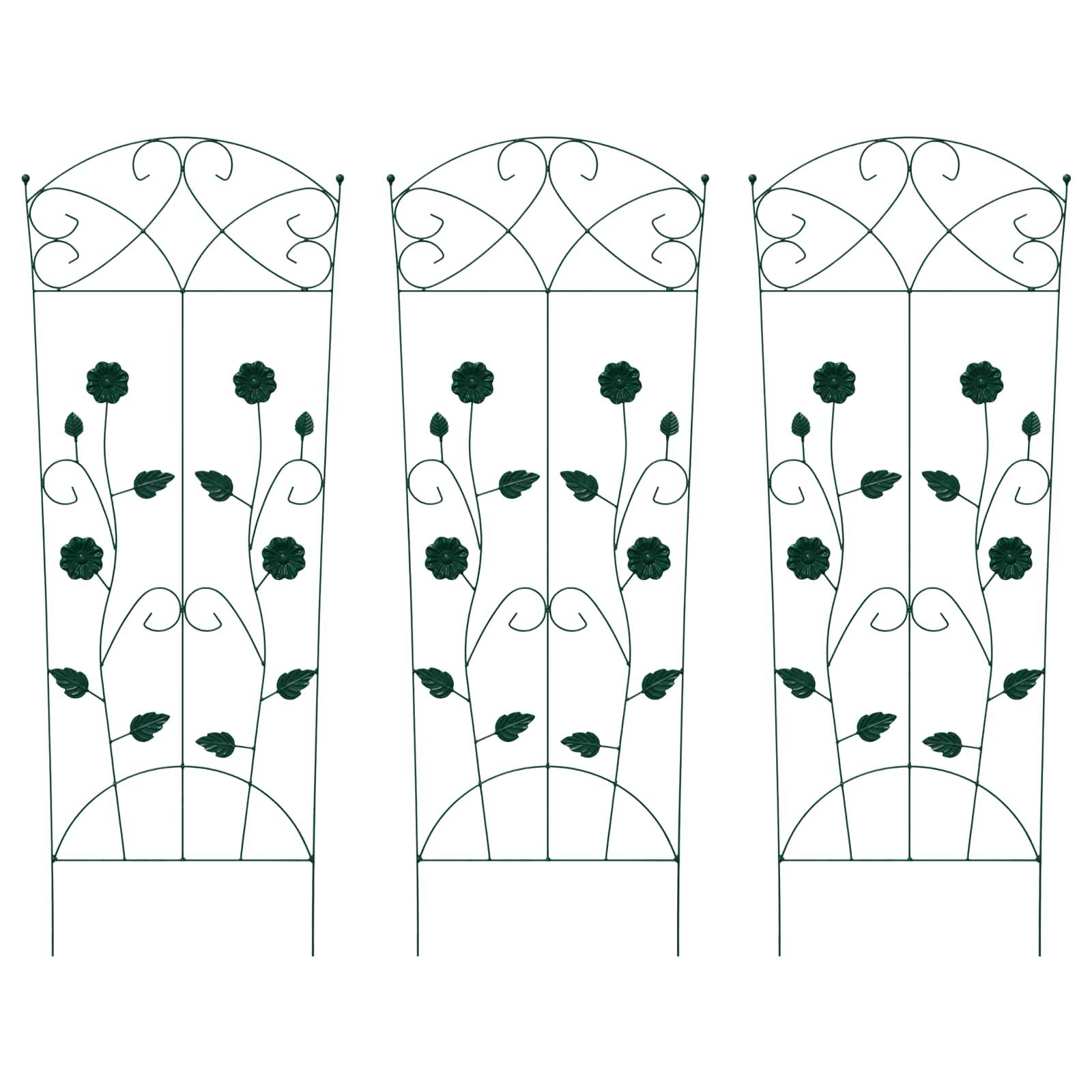Bordure de jardin Acier Vert Lot de 3 Panneaux Clôture Basse Durable 112x40cm - ComfortXL Outdoor Living - Image 2