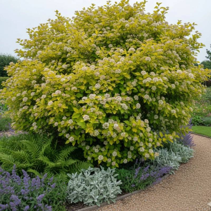 Physocarpus Raspberry Lemonade® 'ZLEYel2', Physocarpe à fleurs Blanche - feuillage Caduc - Pot de 1,5L - 20/40 cm-  hauteur à maturité De 1,00 m à 1,5 - Image 3