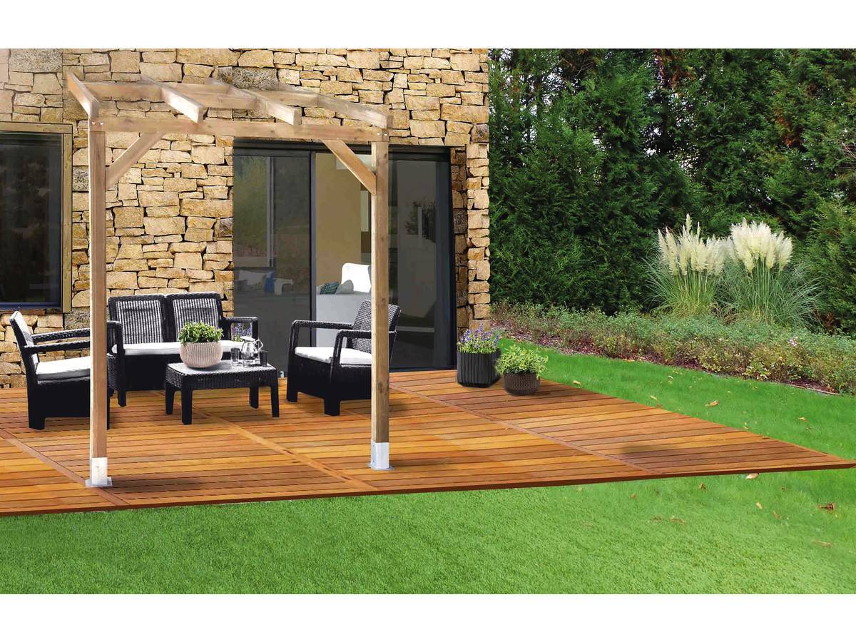 Habitat Et Jardin - Toit Terrasse Bois - 3x2 - Sans Toit - 188 X 303 X 254/274 Cm -habitat Et Jardin - Imagen 2