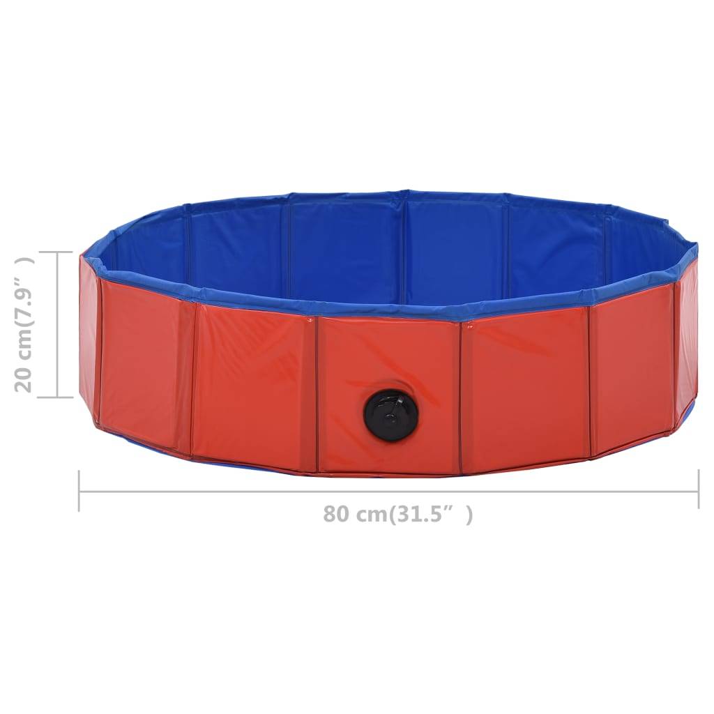 Vidaxl - Piscine pliable pour chiens Rouge 80x20 cm PVC vidaXL 170822 - Imagen 3