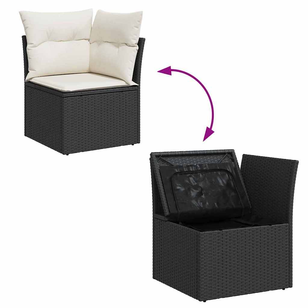 ComfortXL - Salon de Jardin Noir 4 Places Résine Tressée Style Contemporain – ComfortXL Outdoor Living - Image 4