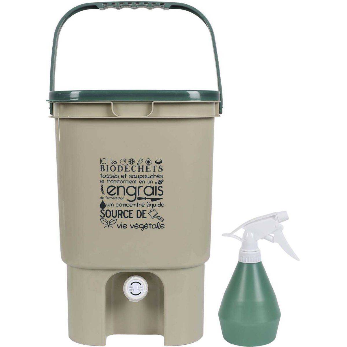 Je Cherche Une Idee - Composteur de cuisine avec robinet Biodéchets Je Cherche Une Idee