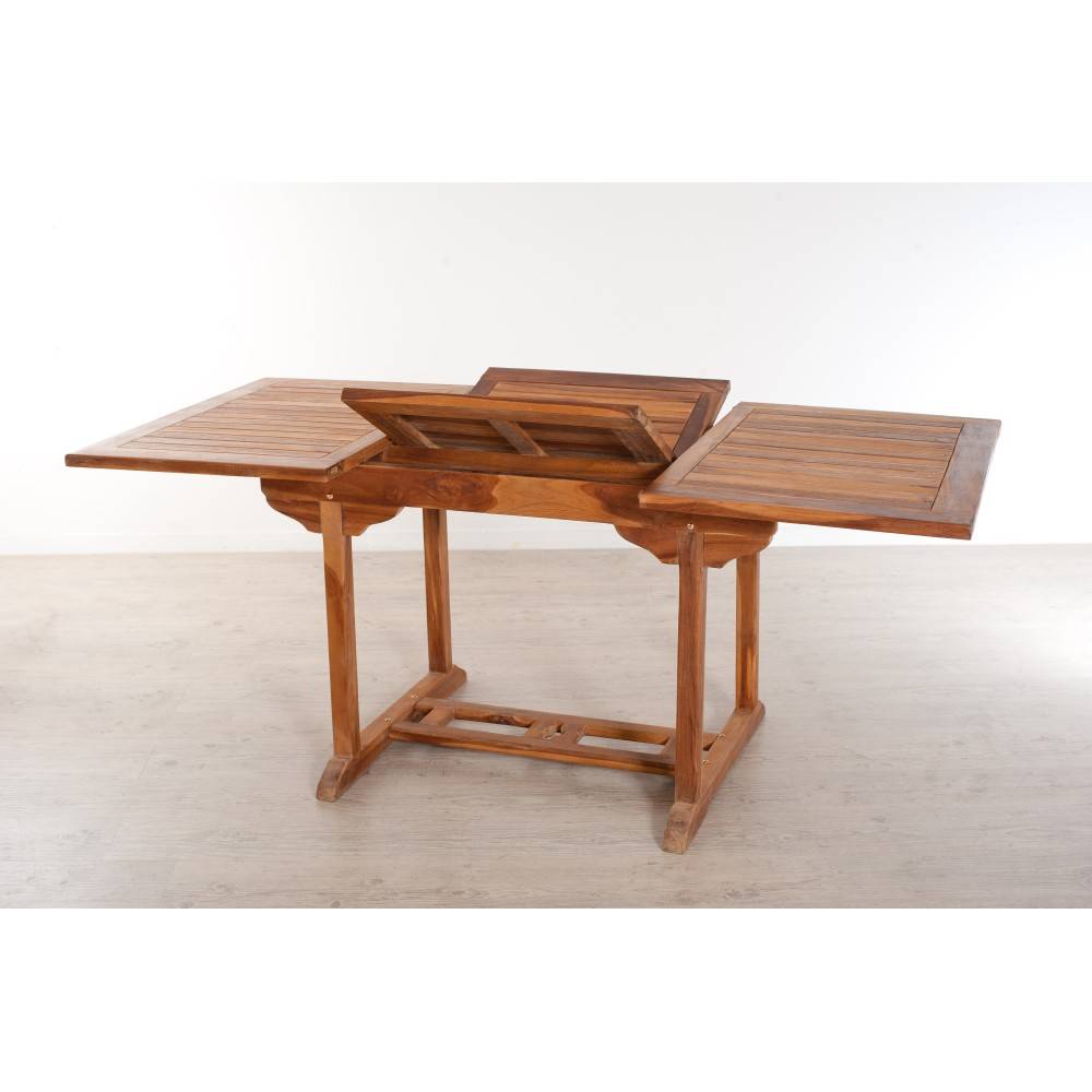 Macabane - MAEVA - Ensemble de jardin en bois teck huilé 6 pers table + 6 chaises - Imagen 6