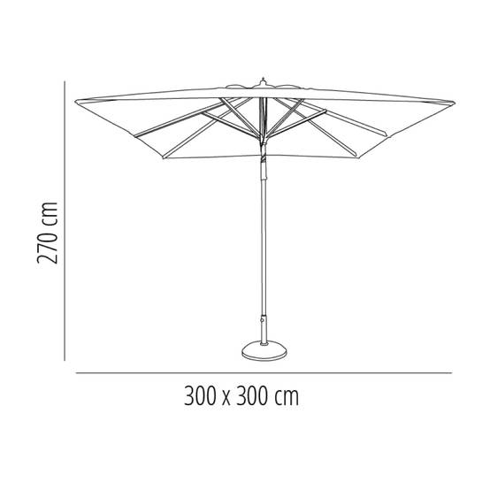 Parasol Extérieur 300x300 - Resol - Image 2