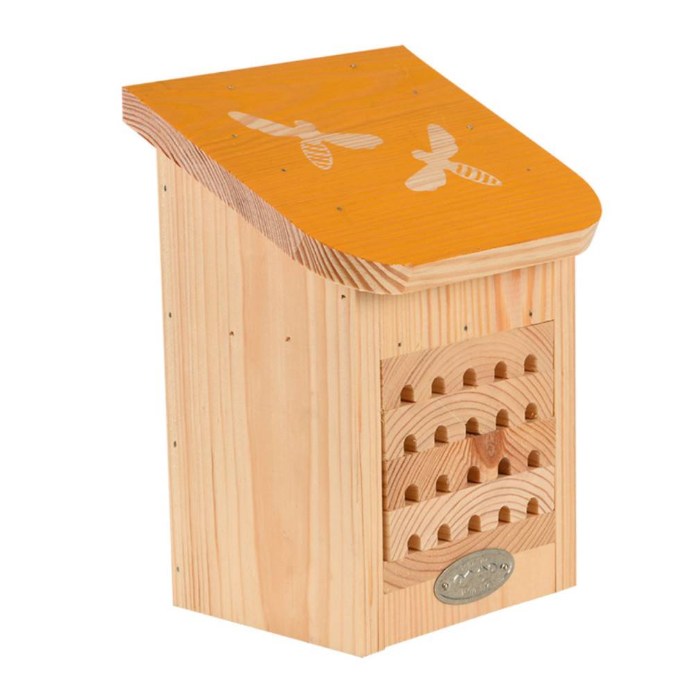 Maison à abeilles, avec toit coloré avec silhouette abeilles. - Image 3