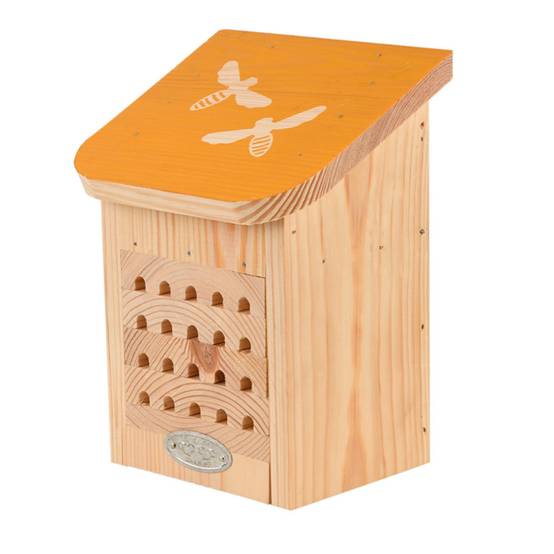 Maison à abeilles, avec toit coloré avec silhouette abeilles. - Image 8