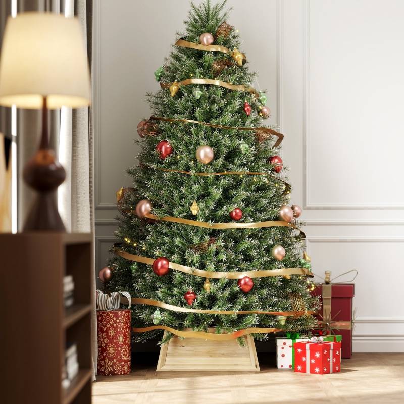 Cache-Pied de Sapin de Noël 65cm en Bois Style Rustique Naturel – ComfortXL Outdoor Living - Image 8