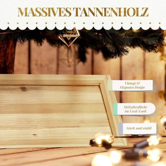 Cache-Pied de Sapin de Noël 65cm en Bois Style Rustique Naturel – ComfortXL Outdoor Living - Image 5