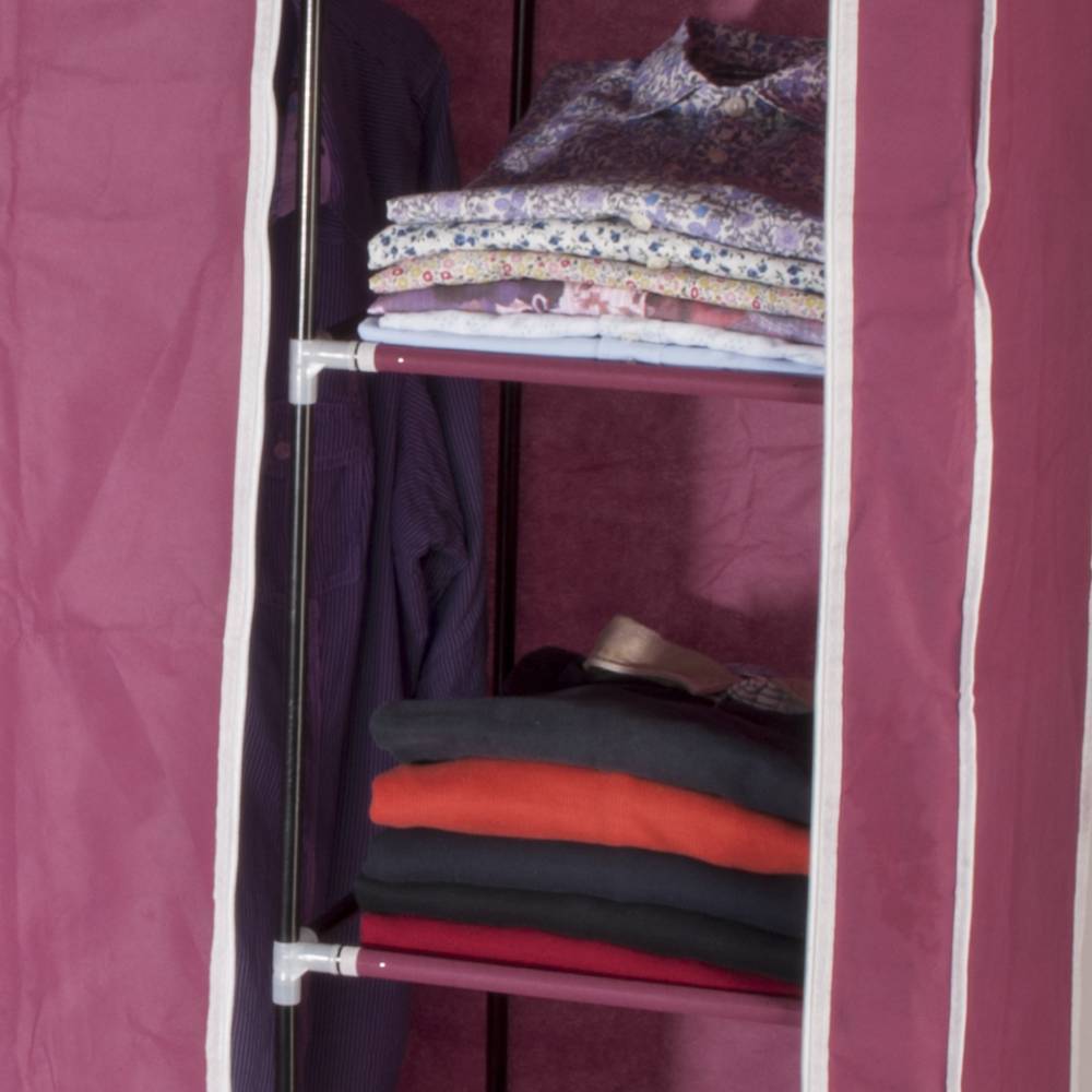 Sans Marque - Armoire de rangement dressing XXL Unité Bordeaux - Image 5