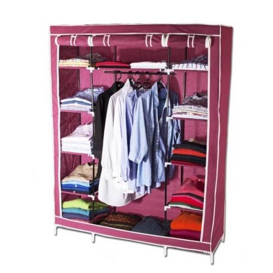 Sans Marque - Armoire de rangement dressing XXL Unité Bordeaux - Image 1