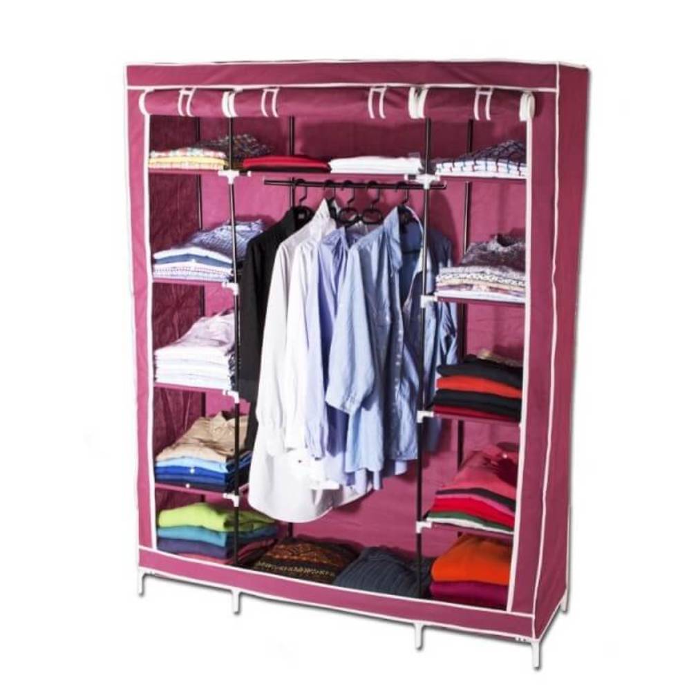 Sans Marque - Armoire de rangement dressing XXL Unité Bordeaux - Image 1