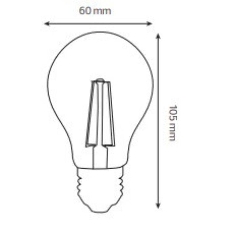 Ampoule LED standard à filament 4W (Eq. 32W) E27 4200K - Image 3