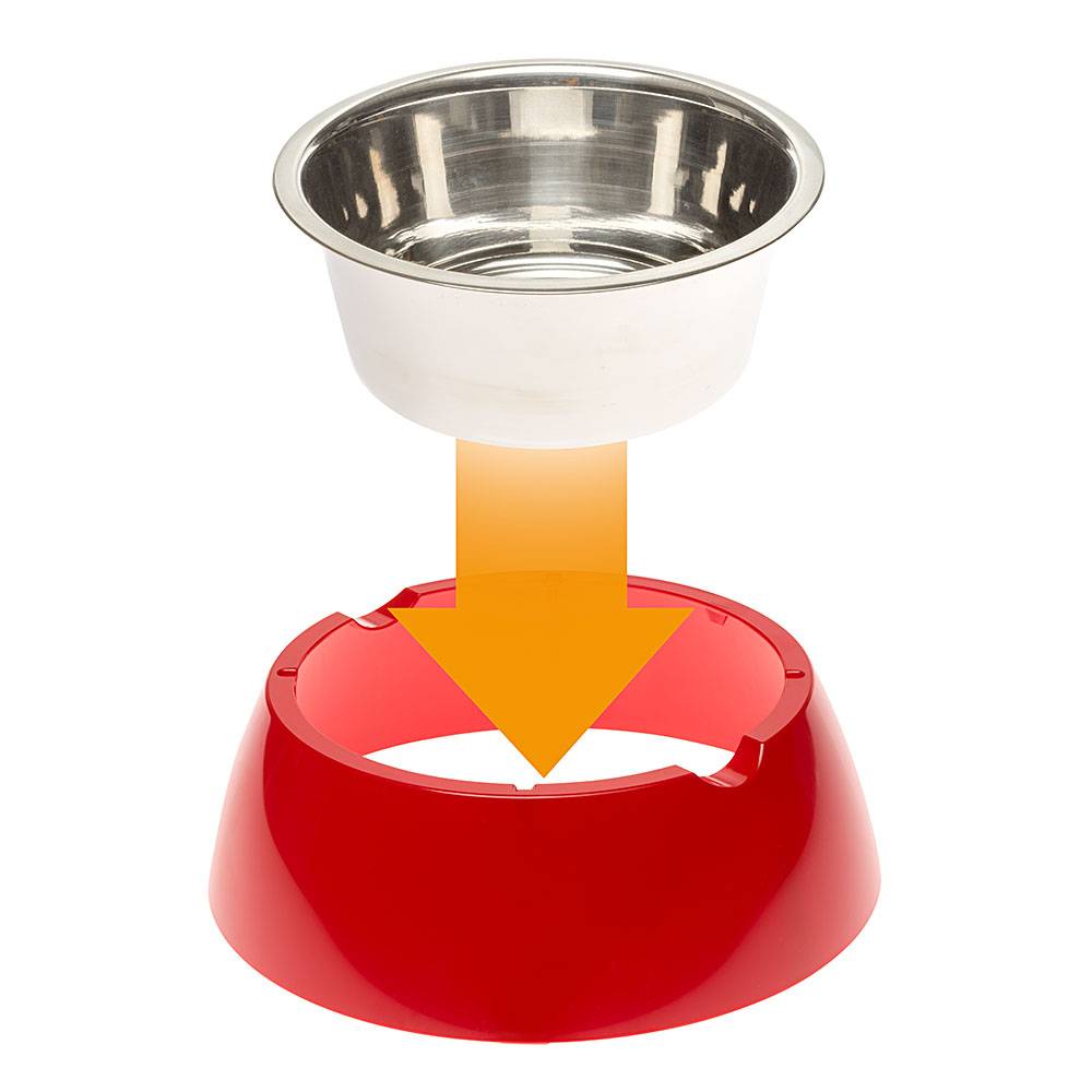Ferplast - Ferplast Gamelle pour chien Gamelle pour chat Jolie - Gamelles pour eau et nourriture en acier inoxydable avec support en plastique, antidérapant, - Imagen 5