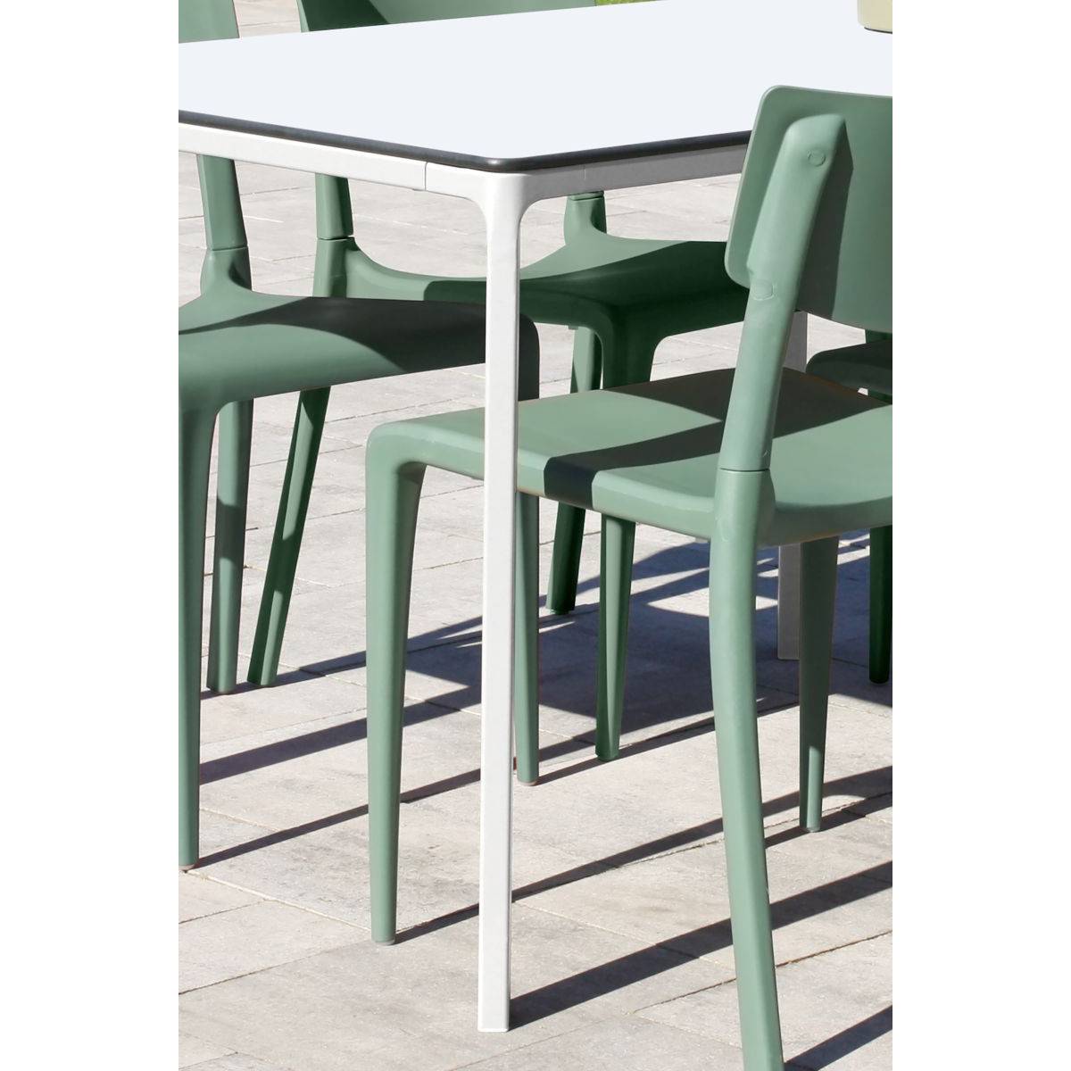 Dcb Garden - Table de Jardin 6 Places "Meet" 160cm Blanc - Imagen 3