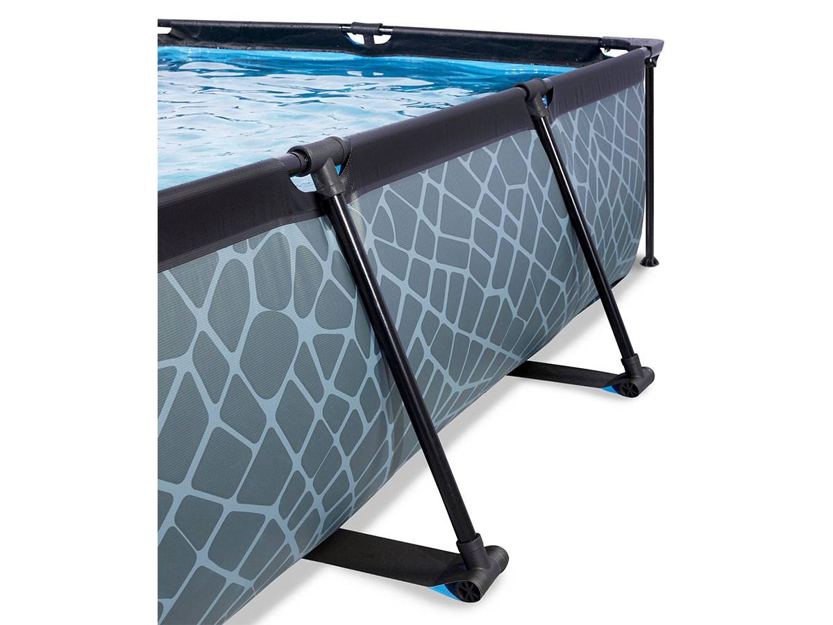 Exit Toys - Piscine tubulaire Stone rectangulaire 2,20 x 1,50 x 0,65 m - Exit Toys - Imagen 8